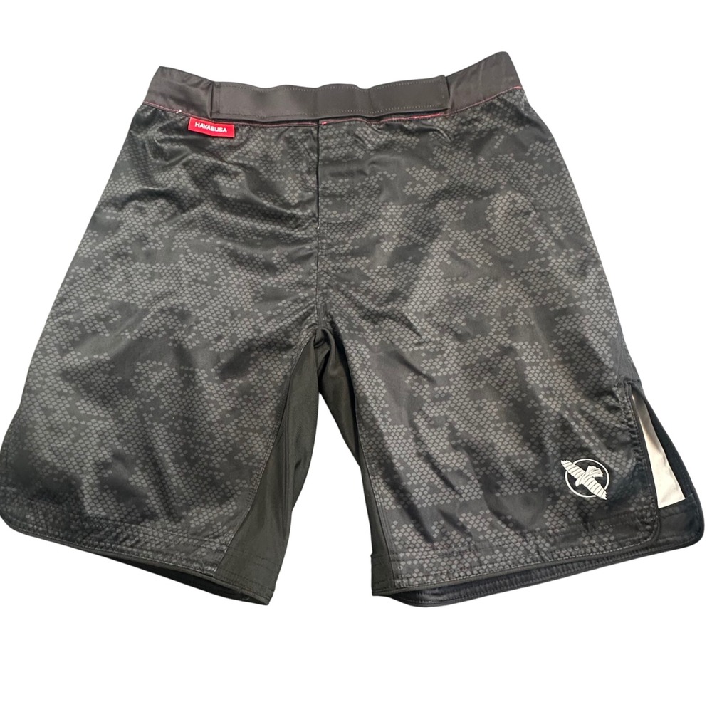 Black Patterned Athletic Shorts - image 1